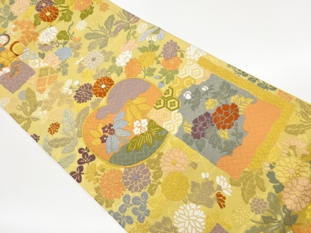 JAPANESE FUKURO OBI / KARA-ORI / WOVEN FLOWER